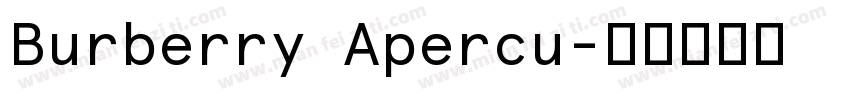 Burberry Apercu字体转换